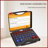 Extrusion Nut Bolt Thread Gauge Set, 44-Piece Metric and Imperial Thread Checker for Aluminum Profile Processing