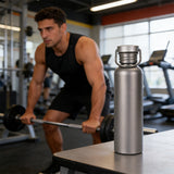 Pure Titanium Water Bottle, Lightweight Single-Wall Wide Mouth for Sports, Camping, Travel