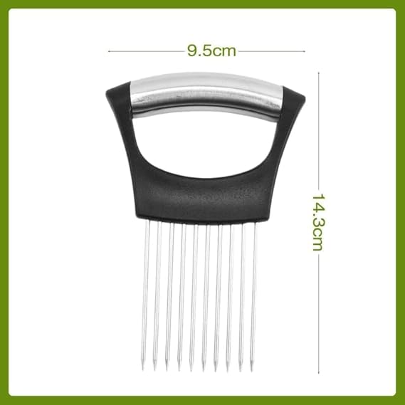 Onion Holder for Slicing, Stainless Steel Slicer Onion Cutter for Slicing, Vegetable Cutter for Potato and Tomato, Lemon Avocados, Eggs, Food Slicer