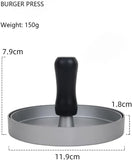Non-Stick Aluminum Burger Press, Burger Press Machine, Hamburger Patty Maker with 100 Wax Disc Papers, Burger Maker with ABS Handle, for Making Stuffed Pocket Burgers Baking Beef Grill BBQ