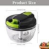 Multi Functional Food Chopper, Portable Hand Pull String Garlic Mincer Onion Cutter, Vegetable Cutter, Multi