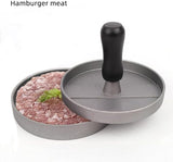 Non-Stick Aluminum Burger Press, Burger Press Machine, Hamburger Patty Maker with 100 Wax Disc Papers, Burger Maker with ABS Handle, for Making Stuffed Pocket Burgers Baking Beef Grill BBQ