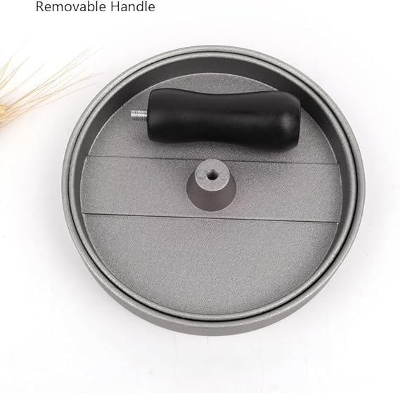 Non-Stick Aluminum Burger Press, Burger Press Machine, Hamburger Patty Maker with 100 Wax Disc Papers, Burger Maker with ABS Handle, for Making Stuffed Pocket Burgers Baking Beef Grill BBQ