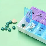 Click to see full view Only 15 left 7 Day Weekly AM PM Pill Organizer, Large Capacity Case Pill Box for Pills Vitamin Supplements Medication,Portable, Small, Blue
