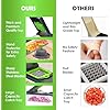 Vegetable Chopper Multifunctional Food Chopper | 16-in-1 Onion Cutter with 7 Blades, Vegetable Slicer and Dicer with Container for Salad, Potato, Carrot, Garlic & Kitchen Use
