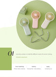 Handheld Fan, Portable Mini Fan Battery Powered (No Built-In Battery), Lightweight Pocket Fan for Travel, Makeup, Lash, Office, Outdoor（green）