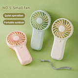 Handheld Fan, Portable Mini Fan Battery Powered (No Built-In Battery), Lightweight Pocket Fan for Travel, Makeup, Lash, Office, Outdoor（green）