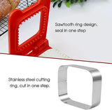 MEETOZ Sandwich Cutter and Sealer, Square Sandwich Maker, Decruster for Kids Lunch Uncrustable, Easy for School Lunchbox and Bento Box