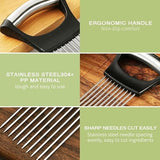 Onion Holder for Slicing, Stainless Steel Slicer Onion Cutter for Slicing, Vegetable Cutter for Potato and Tomato, Lemon Avocados, Eggs, Food Slicer