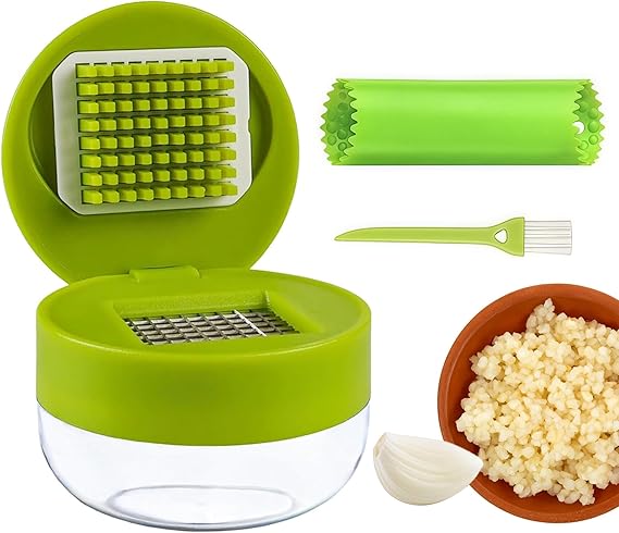 1pc Manual Garlic Press And Grinder - Multifunctional Kitchen Tool For Mincing, Slicing And Grinding, Suitable F