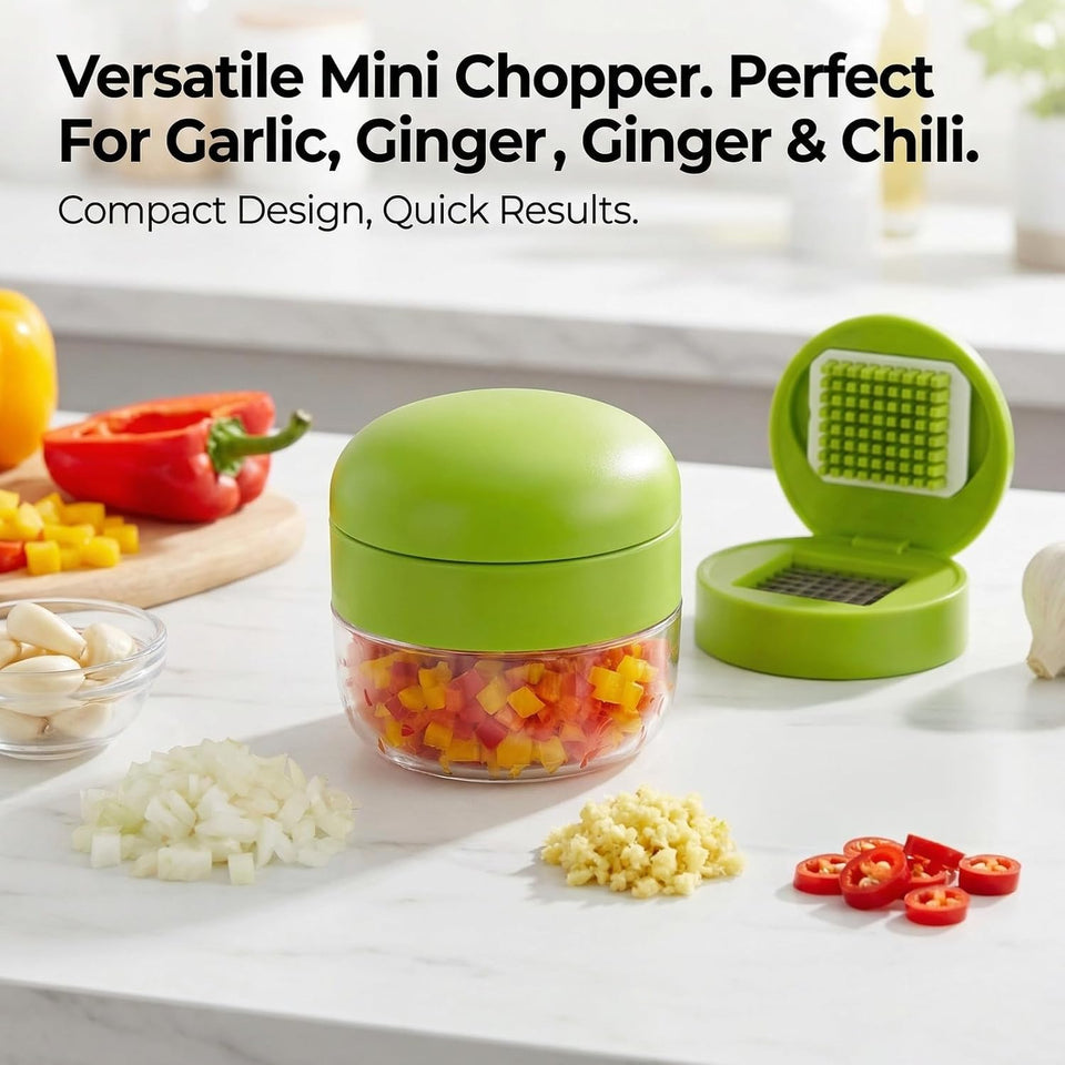 1pc Manual Garlic Press And Grinder - Multifunctional Kitchen Tool For Mincing, Slicing And Grinding, Suitable F