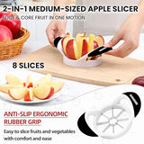 Apple Slicer - Professional Stainless Steel Apple Corer/Cutter - Super Sharp - Apple Corer Tool With 8 Shar