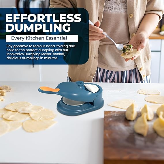 2 in 1 Dumpling Maker Press, Dumpling Skin Maker Machine, Multifunctional DIY Manual Empanada Press