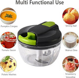 Multi Functional Food Chopper, Portable Hand Pull String Garlic Mincer Onion Cutter, Vegetable Cutter, Multi