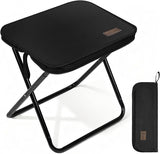Camping Stool, Portable Folding Stool, 32.5×26×31cm Lightweight Mini Collapsible Chair, Max Load Capacity 100kg, Foldable Stool for Hiking, Fishing, Picnic, Outdoor, Camping Supplies - Black