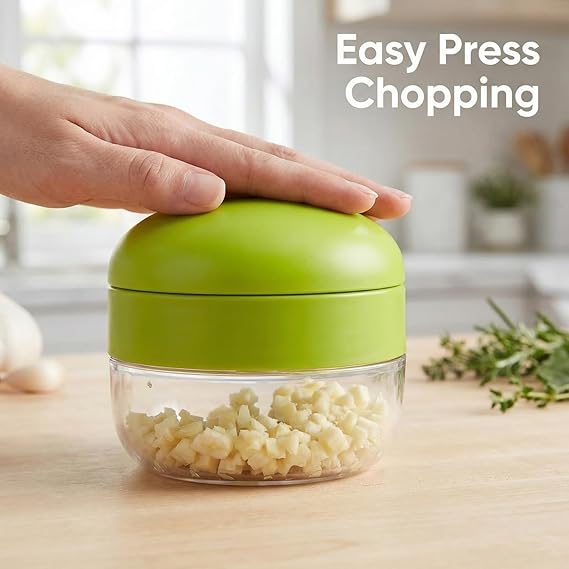 1pc Manual Garlic Press And Grinder - Multifunctional Kitchen Tool For Mincing, Slicing And Grinding, Suitable F