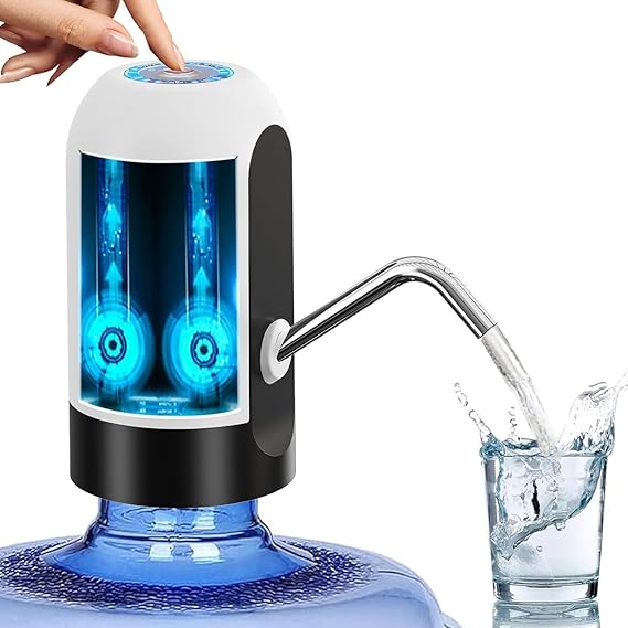 Electric Water Bottle Pump, USB Charging Automatic Drinking Water Dispenser, 30 Days Battery Life, Portable Water Bottle Switch for Universal 2-5 Gallon Bottle, For Home, Office, Travel,