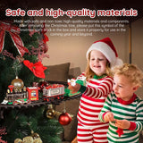 2025 Christmas Train & Tree Decor Set - Track Train with Music, Santa Theme, Kids Gift