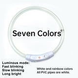 3-Mode LED Dog Collar - USB Rechargeable, Detachable & Glowing Pet Safety Necklace for Night