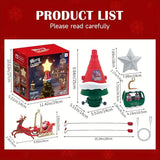 2025 Christmas Train & Tree Decor Set - Track Train with Music, Santa Theme, Kids Gift