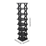 Stackable Plastic Shoe Rack, Vertical Dustproof Shoe Organizer, Sturdy Shoe Storage for Entryway