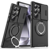 Samsung S26 Ultra Magnetic Rotating Car Mount Phone Case A17 Lens Flip Cover S25 Shockproof